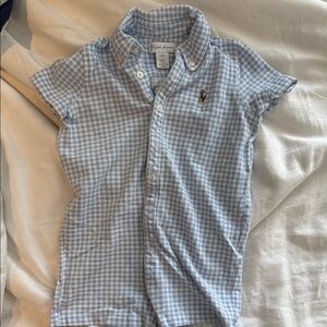 Ralph Lauren Blue Checkered Kids romper